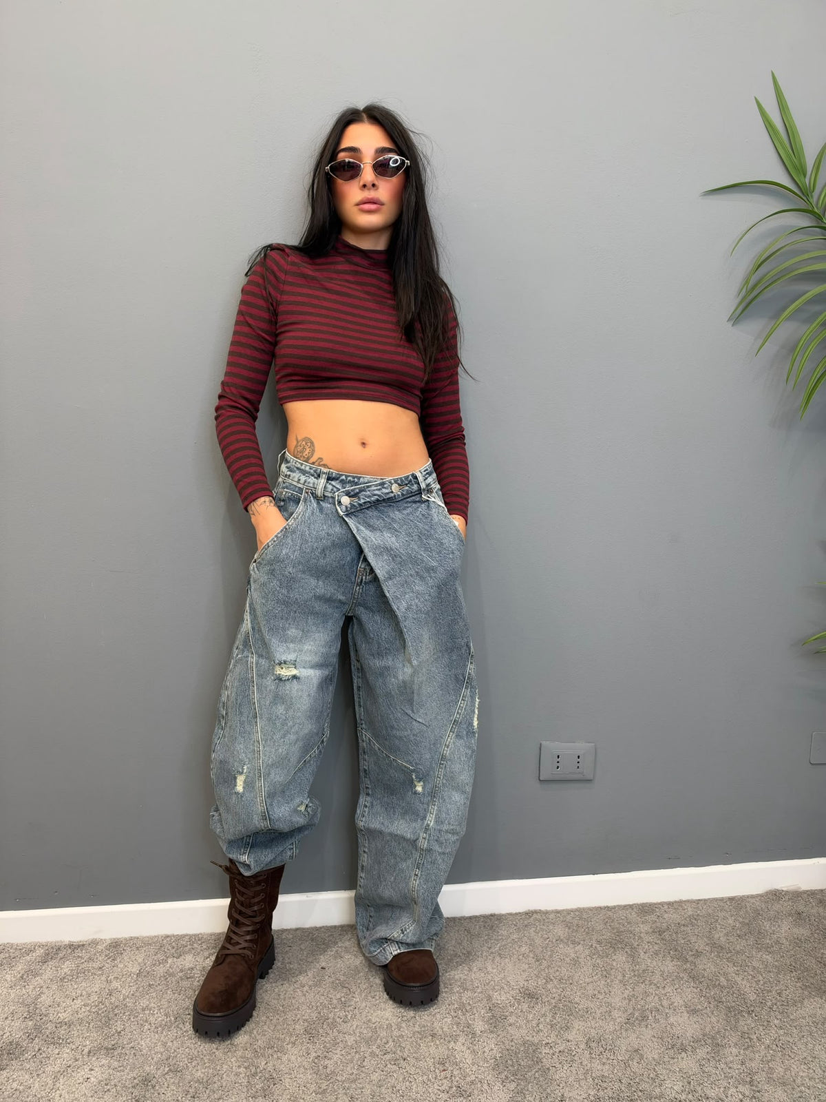 JEANS BOTTONE STORTO