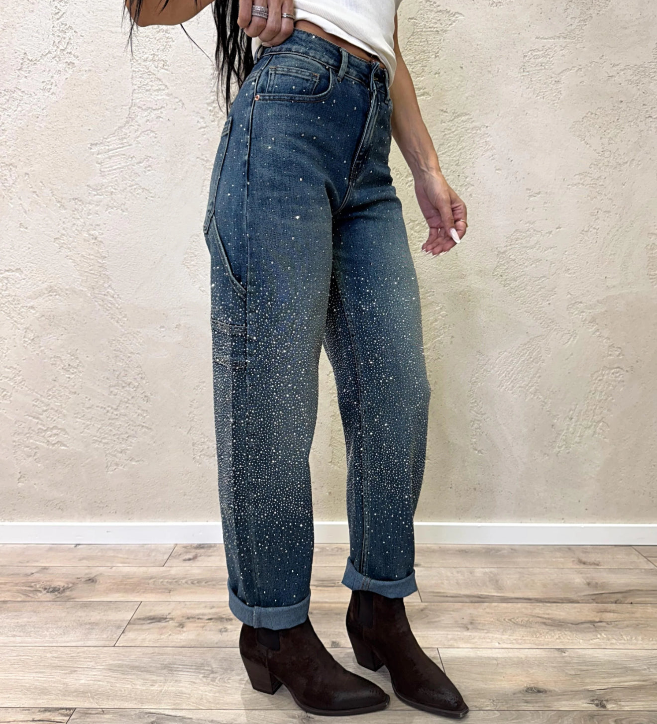 JEANS BALOON STRASS