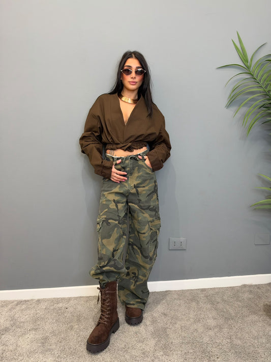 Jeans military risvolto