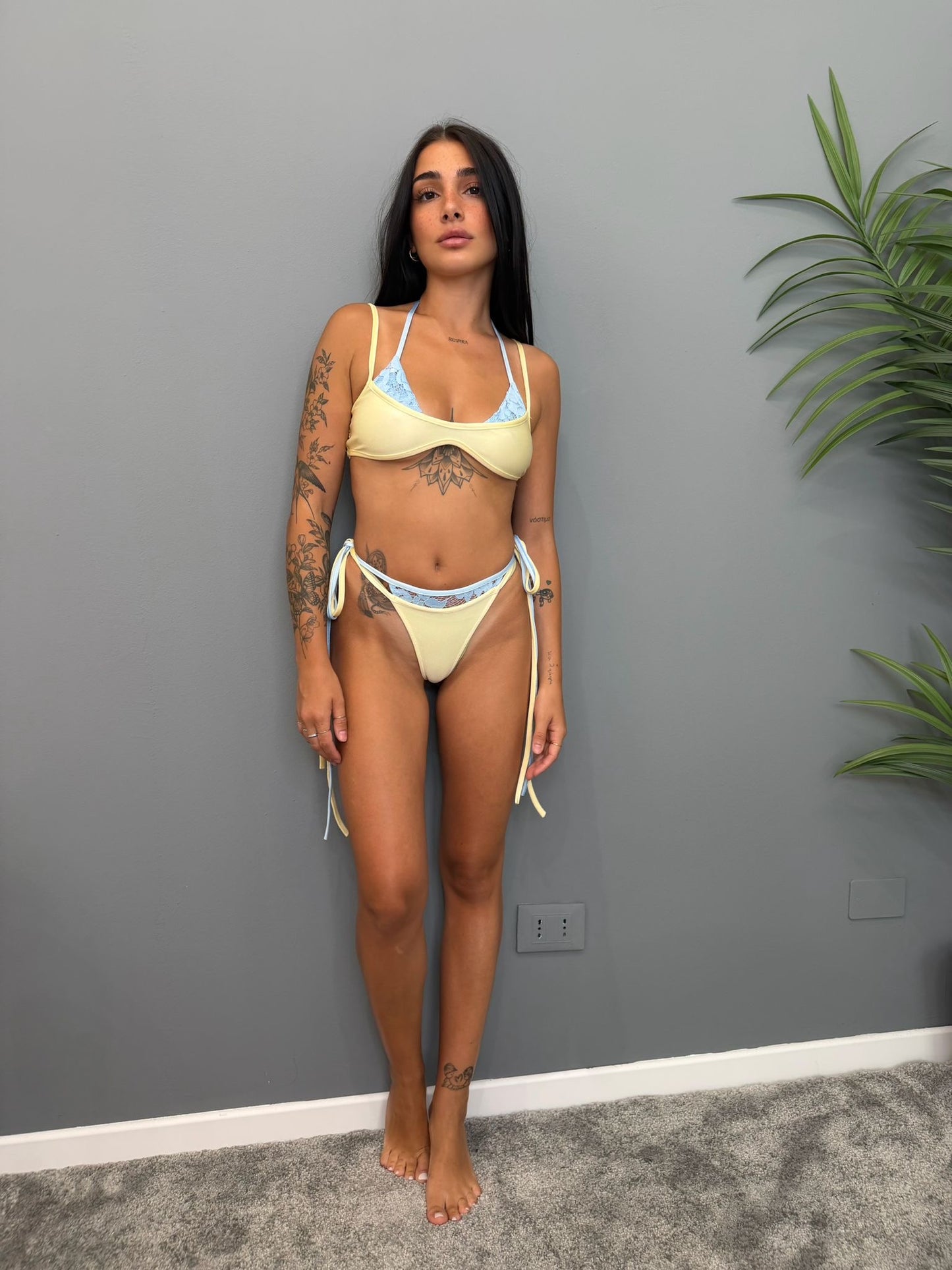 BIKINI BICOLR PIZZO