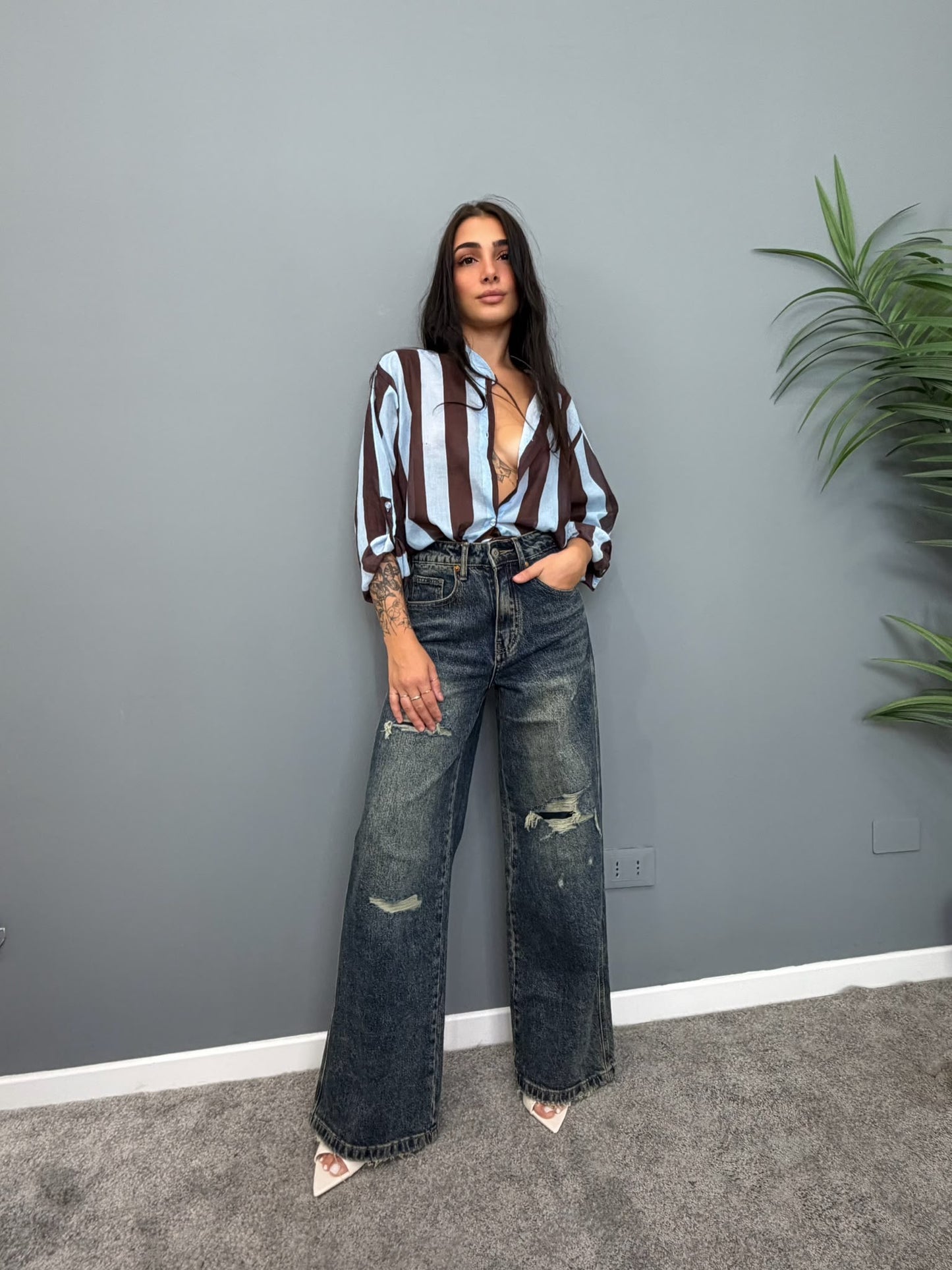 Camicia collo coreana