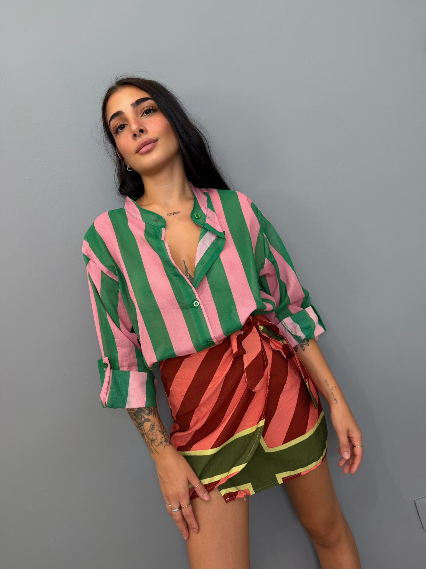 Camicia collo coreana