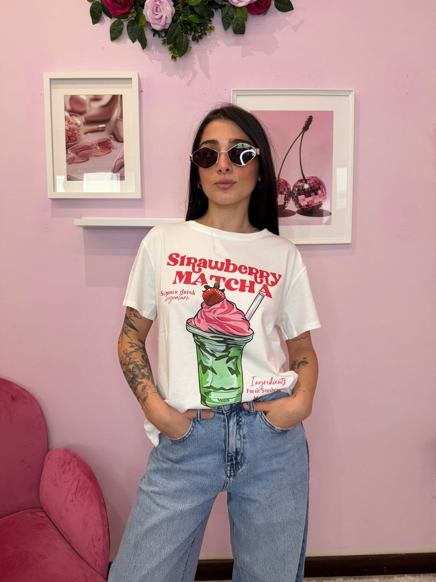T-shirt strawberry matcha