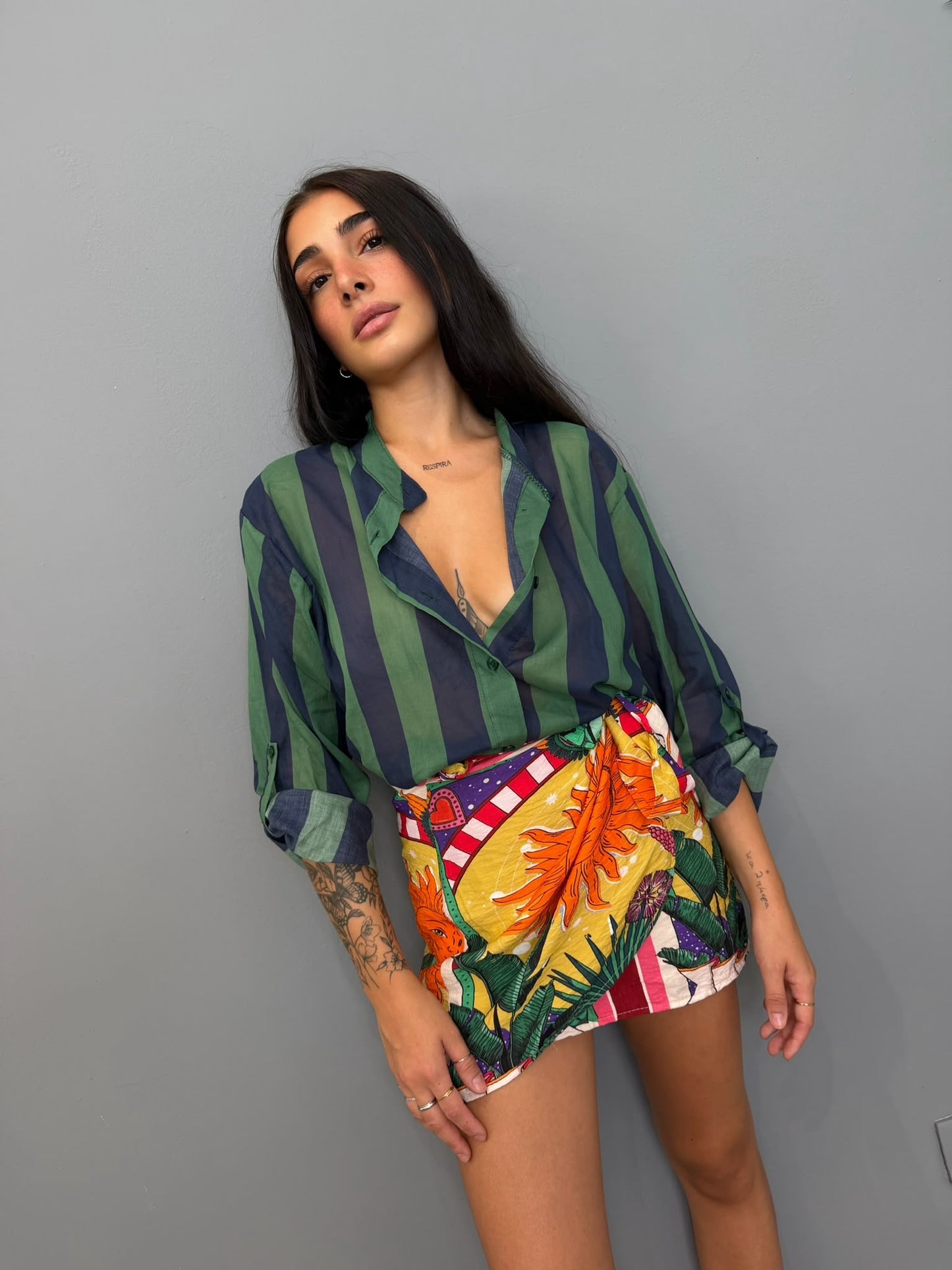 Camicia collo coreana