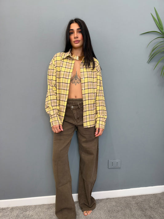 Jeans bottone storto vanity