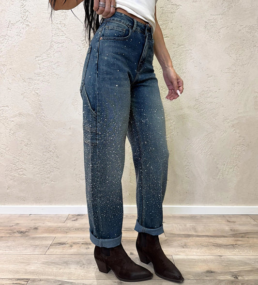 JEANS BALOON STRASS