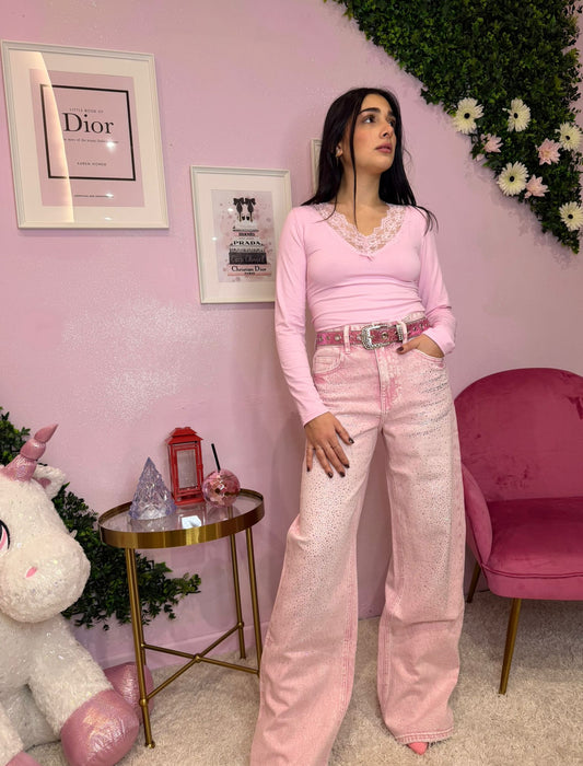 JEANS SHINY PINK