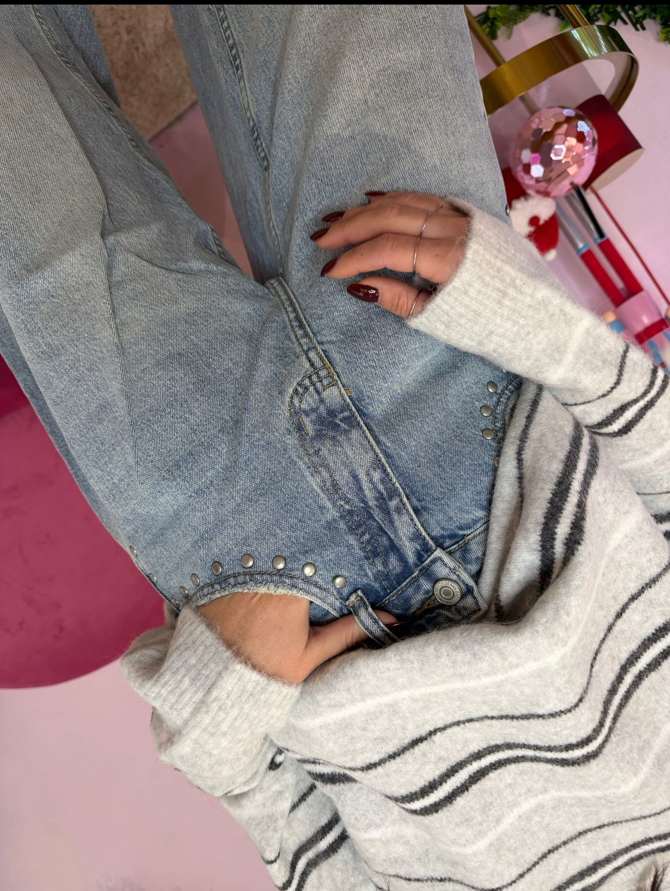JEANS BALOON BORCHIE