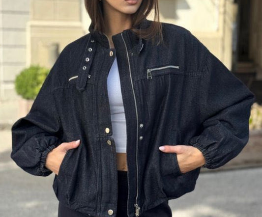 GIACCA JEANS CON PELO