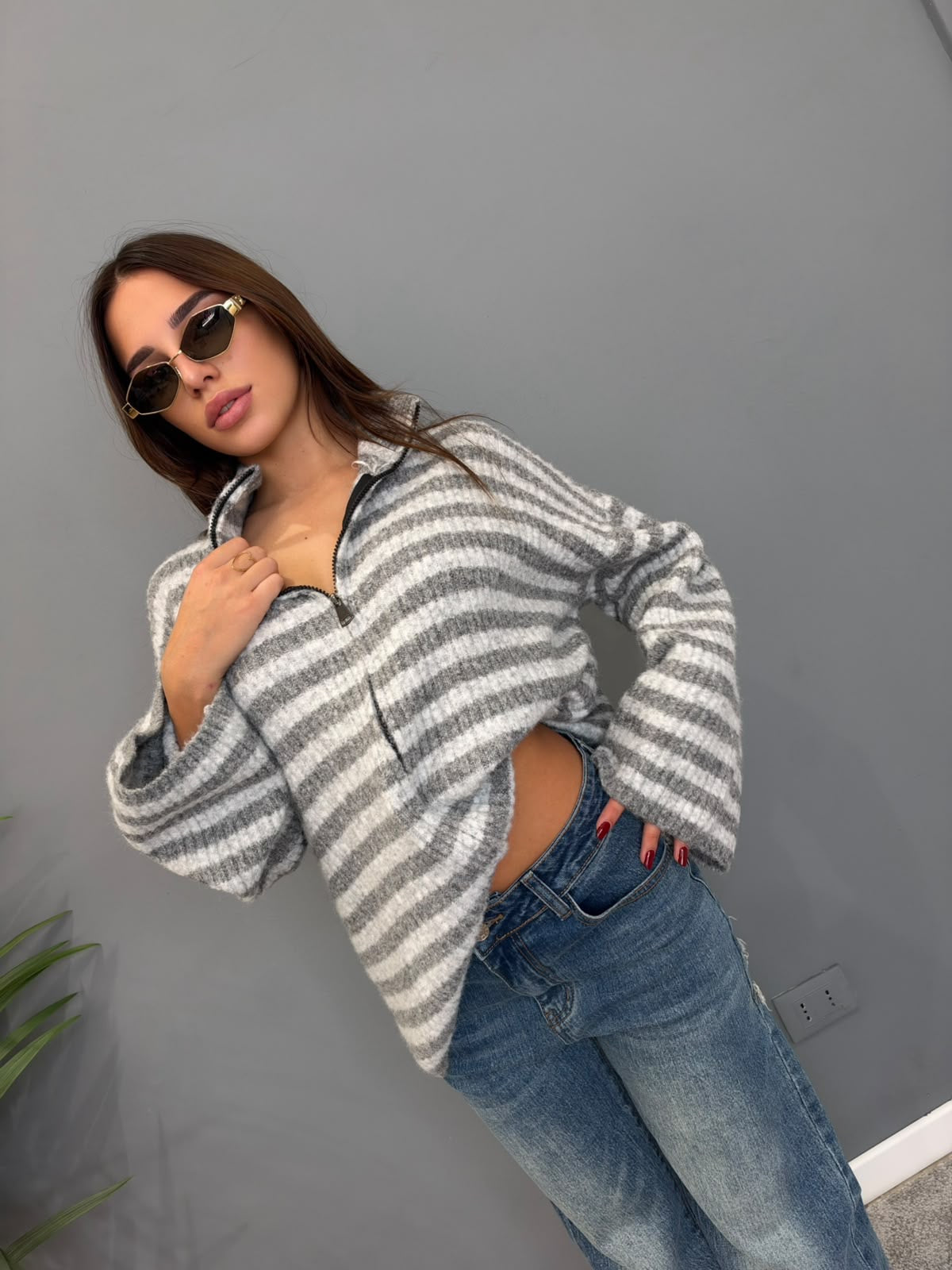 Maglione riga